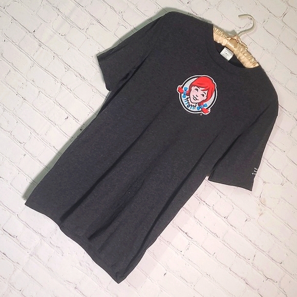 Wendy's Employee Merch Graphic Tee Tshirt Front & Back Gray Womens Size Small - Picture 6 of 16